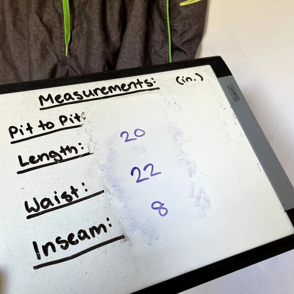 Speedo gray neon green swim trunks men's shorts size XL pockets elastic waist - Picture 4 of 8